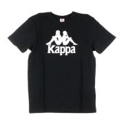 Kappa Slim Herr T-shirt Svart/Vit Black, Herr