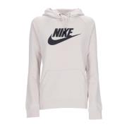 Nike Essential Hoodie Lt Orewood Brn/Black White, Dam