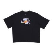 Nike Svart Boxy Tee Sportkläder Logo T-shirt Black, Dam