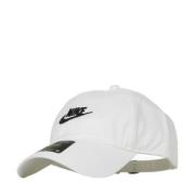 Nike Böjd Skärmkeps Tvättad Vit/Svart White, Unisex