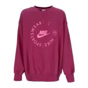 Nike Crewneck Sweatshirt Sportswear Fleece Pink, Dam