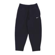 Nike Svarta Fleece Tracksuit Byxor Böjd Black, Dam