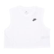 Nike Sportswear Club Crop Tee Vit/Svart White, Dam