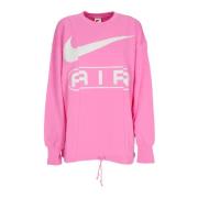 Nike Lättvikts Crewneck Sweatshirt Air Over-oversized Pink, Dam