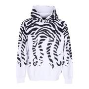 Octopus Zebra Hoodie Lättvikts Sweatshirt Män White, Herr