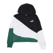 Puma Power Cat Cropped Hoodie Svart Multicolor, Dam