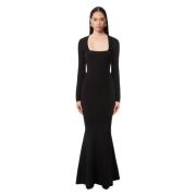 Nina Ricci Svart Ull Sjöjungfruklänning Black, Dam