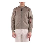 Alpha Industries Klassisk Bomberjacka med Dragkedja Beige, Herr