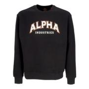 Alpha Industries Svart Crewneck Sweatshirt Black, Herr