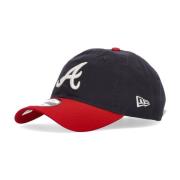 New Era Atlanta Braves Curved Visor Cap Black, Unisex