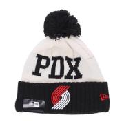 New Era NBA Draft Stickad Pom Pom Mössa White, Unisex