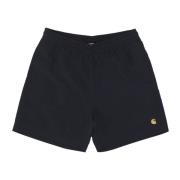 Carhartt Wip Navy/Gold Badshorts med Fickor Blue, Herr