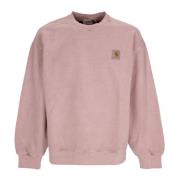 Carhartt Wip Glassy Pink Crewneck Sweatshirt Pink, Herr