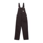 Carhartt Wip Canvas Bib Overalls Workwear Inspirerad Brown, Dam