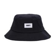 Obey Djärv Label Bucket Hat II Svart Black, Herr