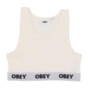 Obey Räfflad Tanktop Lisa II Oblekt White, Dam