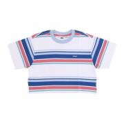 Obey Randig Cropped Tee Atlantic Blue Multicolor, Dam