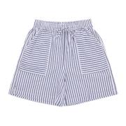 Obey Randig Bomull Shorts Set Blue, Dam