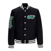 Obey Varsity Jacka Svart Quiltad Foder Black, Herr