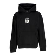 Obey Ikonisk Svart Hoodie Fleece Black, Herr