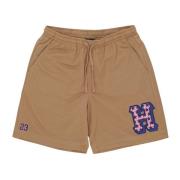 HUF Basketbollshorts med Dragsko i Midjan Brown, Herr