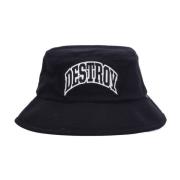 HUF Svart Broderad Bucket Hat Destroy Rebuild Black, Herr