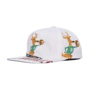 Mitchell & Ness Milwaukee Bucks Flat Brim Cap White, Herr