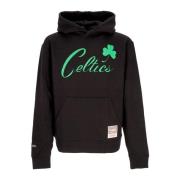 Mitchell & Ness Boston Celtics Logo Hoodie Svart Black, Herr