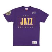 Mitchell & Ness Utah Jazz Vintage Logo T-Shirt Purple, Herr