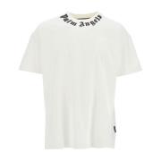 Palm Angels Logo Crewneck T-Shirt White, Herr