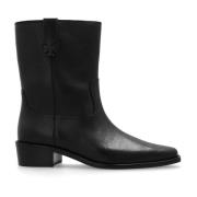 Tory Burch Läder ankelstövlar Black, Dam