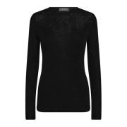 MOS Mosh Svart Stickad Tröja Mmbouch O-Neck Black, Dam