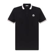 Moncler Bomullspolo med logotyp Black, Herr