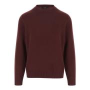 Vince Ull Kashmir Crew Neck Sweater Bordeaux Red, Herr