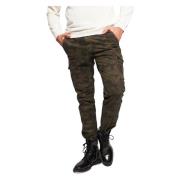 Mason's Camouflage Cargo Byxor Extra Slim Fit Green, Herr