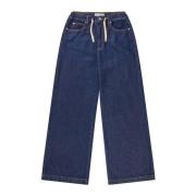 Munthe Obey Jeans med Dragsko i Midjan Blue, Dam