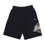 New Era Lakers Logo Träningsbyxor Shorts Svart/Lila Black, Herr