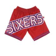 Mitchell & Ness NBA Basketball Shorts Sixers Hardwood Classics Red, He...