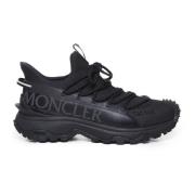 Moncler Svarta Sneakers med Logo Motif Black, Herr