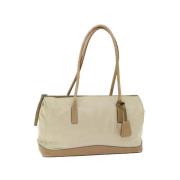 Prada Vintage Pre-owned Nylon prada-vskor Beige, Dam