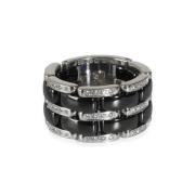 Chanel Vintage Pre-owned Metall ringar Black, Dam