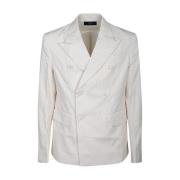 Amiri Metallic Stripe Blazer White, Herr