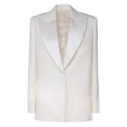 Magda Butrym Vit Ull Blazer Jacka White, Dam