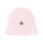 Moncler Rosa Barnhattar Beanie Ull Pink, Dam