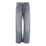 Diesel Regular Fit Denim Jeans med Tvättad Effekt Blue, Dam