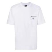 Fendi Vit Crew-neck T-shirt med Dragkedja White, Herr