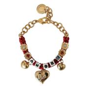 Dolce & Gabbana Guldton Kristall Charm Armband Yellow, Dam