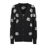 Dolce & Gabbana Svarta Cardigan Sweaters med Knappar Black, Dam