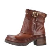 A.s.98 Stiliga Ankelboots med Spänndetalj Brown, Dam