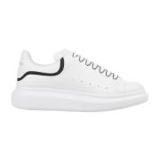 Alexander McQueen Vita Oversized Sneakers med Marinblå Insats White, H...